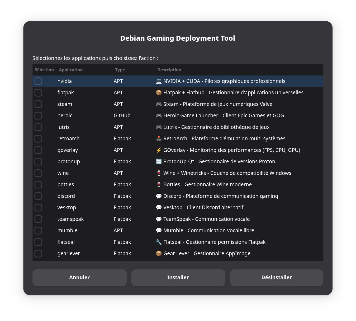 Debian Gaming Deployment Tool
