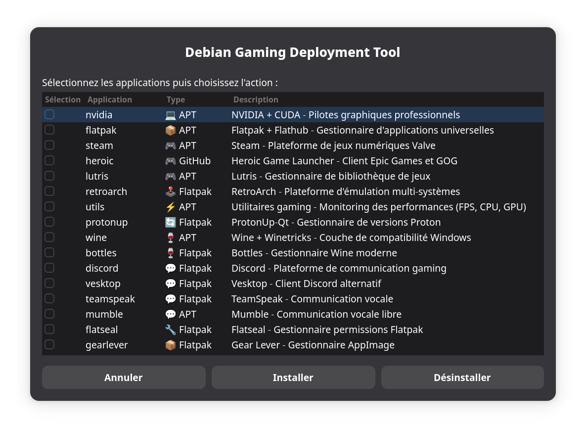 Debian Gaming Deployment Tool