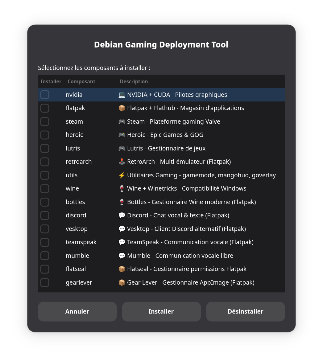 Debian Gaming Deployment Tool