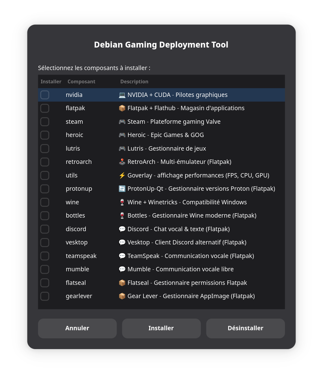 Debian Gaming Deployment Tool