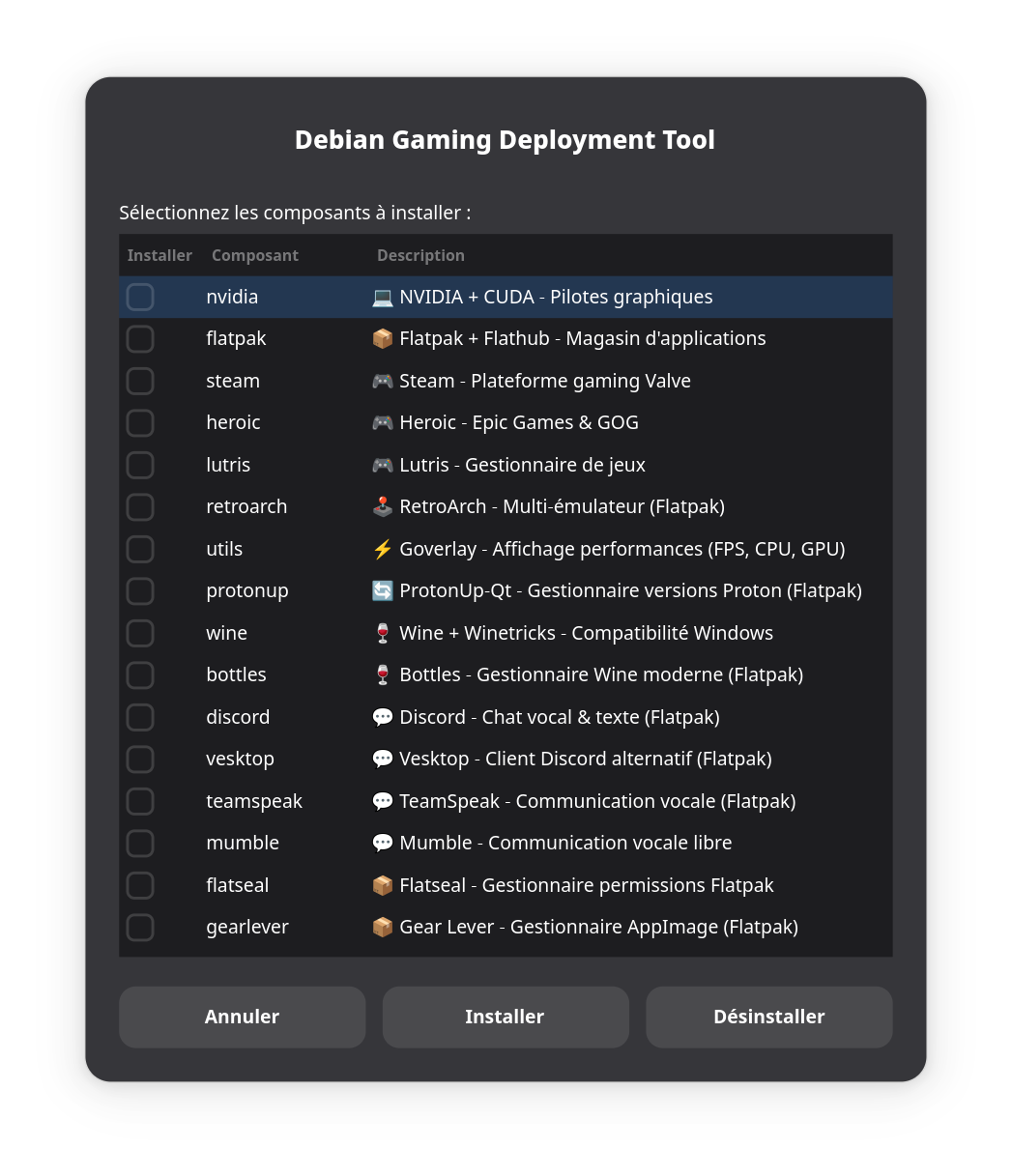 Debian Gaming Deployment Tool