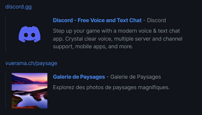 Exemples des preview